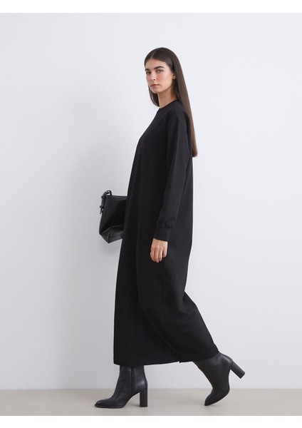 Lcw Yeni Sezon Cey Yeni Sezon Büyük Beden Bisiklet Yaka Sweatshirt Elbise