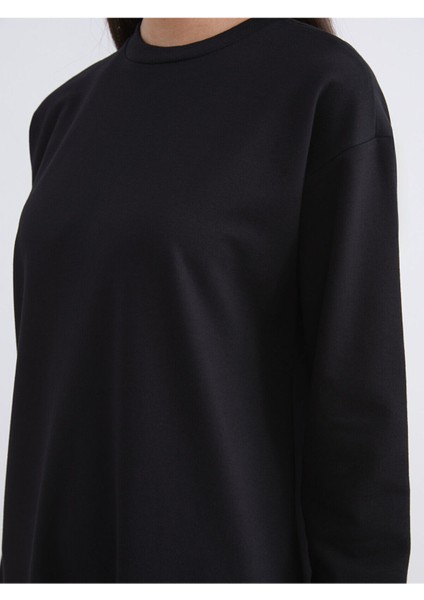 Lcw Yeni Sezon Cey Yeni Sezon Büyük Beden Bisiklet Yaka Sweatshirt Elbise fırsatları