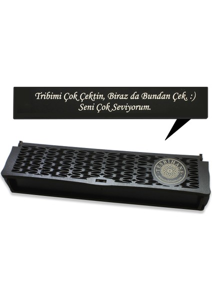 Özel Mesaj Yazılı Siyah Ahşap Elegance Hediye Tesbih Kutusu - M1