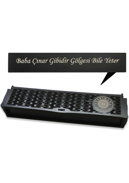 Özel Mesaj Yazılı Siyah Ahşap Elegance Hediye Tesbih Kutusu - M2