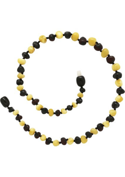 Bal Beyaz Renkli Özel Seri Doğal Form Naturel Damla Kehribar Taşlı Bebek Diş Kolyesi