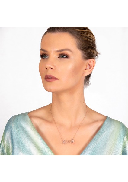 Isme Özel Yazılı Rose Renk 925 Ayar Gümüş Aşk Sonsuzluk Kolye modelleri