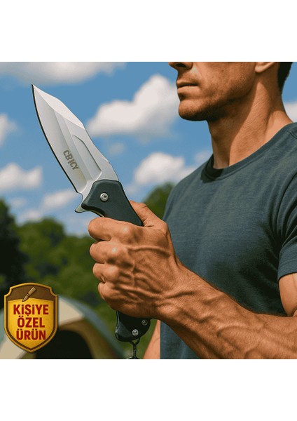 Crkt Siyah Fiber Glass Saplı Isme Özel Kılıflı 9CR13MOV Kalite Paslanmaz Çelik Avcı Kamp Bıçağı fiyatları
