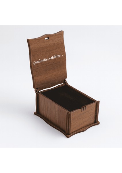 Hediye Notu Yazılı Kahverengi Ahşap Kolye Küpe Bileklik Set Takı Kutusu - M2 fiyatları