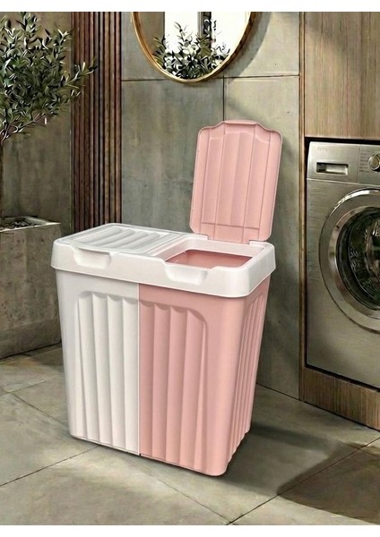 Çift Bölmeli Kirli Çamaşır Sepeti 80 Lt.