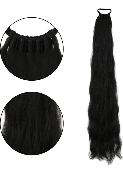 Lastik Tokalı At Kuyruğu Su Dalgalı - Kahverengi fiyatları