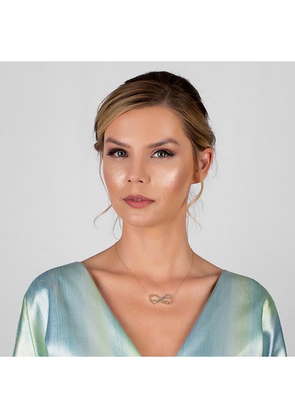 Kişiye Özel Isim Tarih Yazılı Gold Renk 925 Ayar Gümüş Sonsuzluk Kalp Kolye modelleri