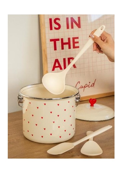 Silikon 3’lü Set Yemek Servis Kaşığı Asılabilir Kaşık, Yanmayan Silikon Kaşık fiyatları