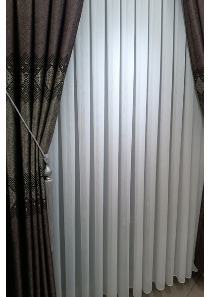 Ipek Bambu Tül Perde (1/3 Sık Pile) Ağır Gramajlı Kırışmaz Ütü Istemez modelleri