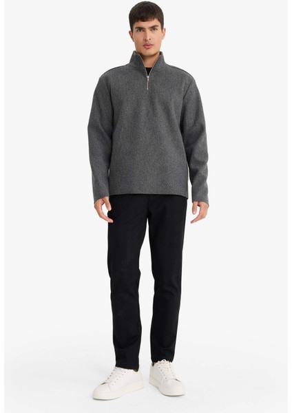 Regular Fit Yarım Fermuarlı Sweatshirt E9626AX25AU