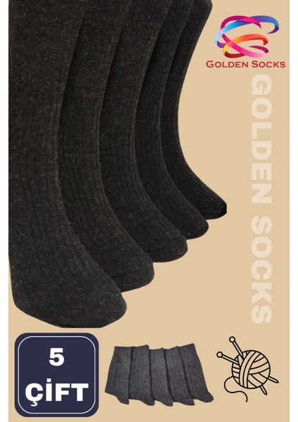 5 Çift Kışlık Erkek Termal Etkili Siyah Yün Çorap, Dikişsiz Erkek Çorap fiyatları