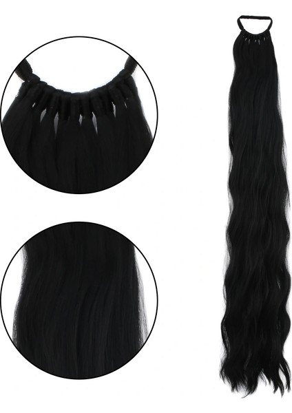 Lastik Tokalı At Kuyruğu Su Dalgalı - Siyah fiyatları