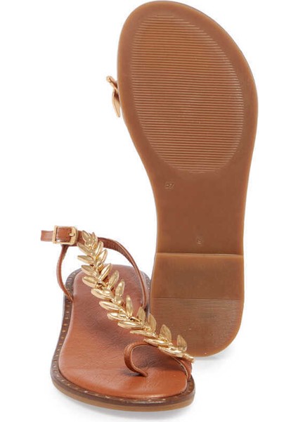 Taba Hakiki Deri Kadın Sandalet - K24Y1SN67406-A29