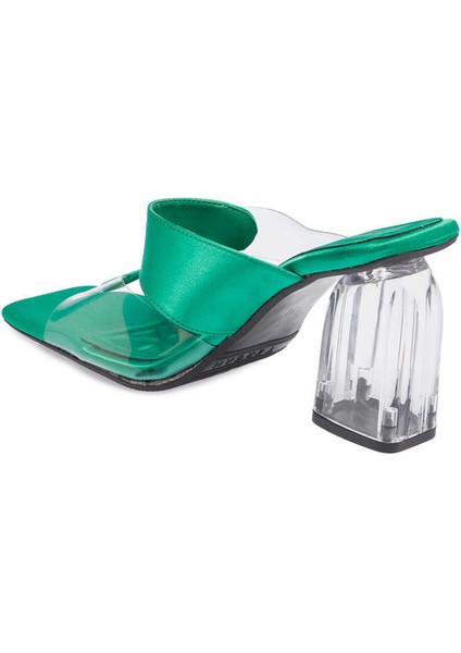 Yeşil Vegan-Tekstil Kadın Terlik - K24Y1TR67427-D3L