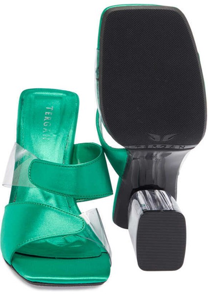 Yeşil Vegan-Tekstil Kadın Terlik - K24Y1TR67427-D3L