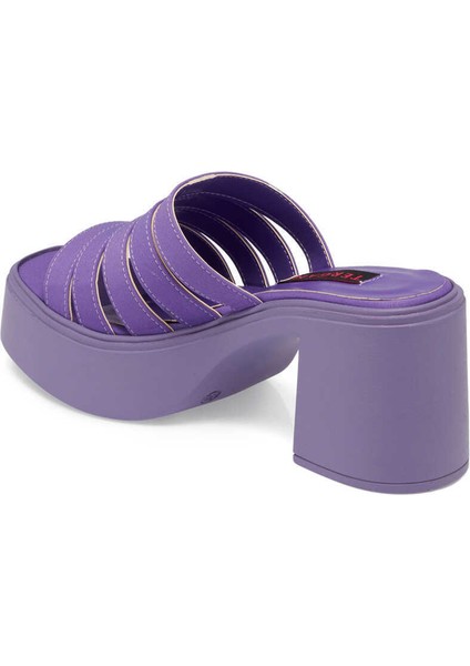 Mor Vegan-Tekstil Kadın Terlik - K24Y1TR67423-T3S