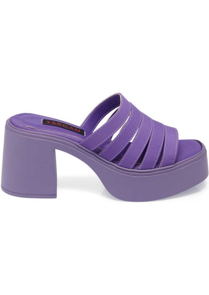 Mor Vegan-Tekstil Kadın Terlik - K24Y1TR67423-T3S
