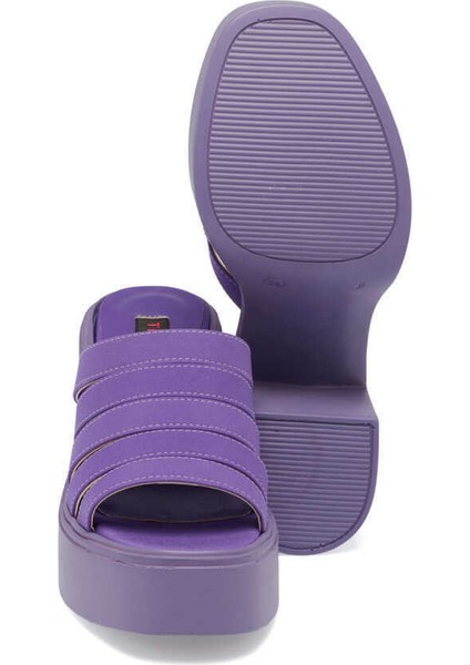 Mor Vegan-Tekstil Kadın Terlik - K24Y1TR67423-T3S