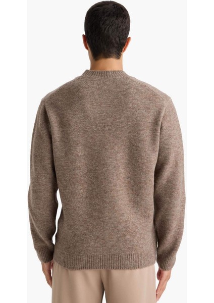 Relax Fit Bisiklet Yaka Triko Kazak E8390AX25CW