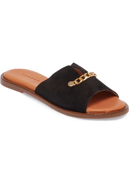 Siyah Hakiki Süet Deri Kadın Terlik - K24Y1TR67429-A01 indirimleri
