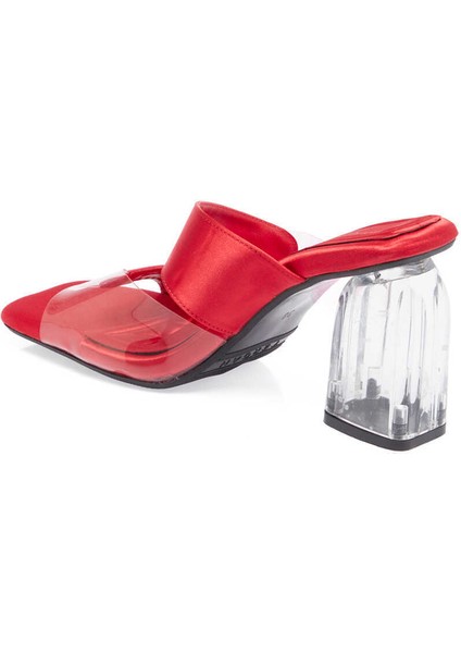 Kırmızı Vegan-Tekstil Kadın Terlik - K24Y1TR67427-A11