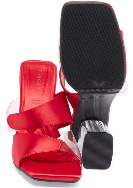 Kırmızı Vegan-Tekstil Kadın Terlik - K24Y1TR67427-A11