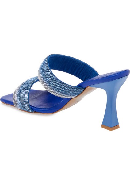 Mavi Deri-Vegan Kadın Terlik - K24Y1TR67431-V12
