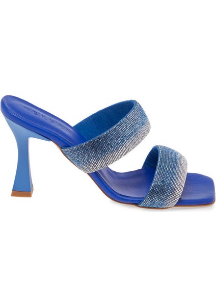Mavi Deri-Vegan Kadın Terlik - K24Y1TR67431-V12