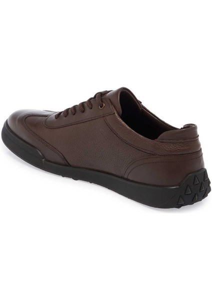 Kahve Hakiki Deri Erkek Sneaker - E24S1AY57009-A42 indirimleri