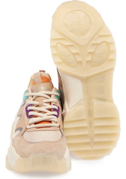 Bej Vegan-Tekstil Kadın Sneaker - K24S1AY67646-D67