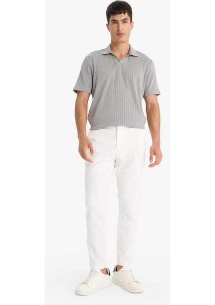 Triko Görünümlü Polo Yaka Kısa Kollu Tişört F4316AX25AU