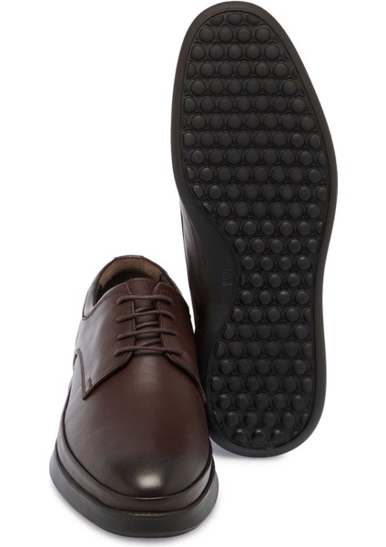 Kahve Hakiki Deri Erkek Klasik Ayakkabı - E24S1AY57039-A24