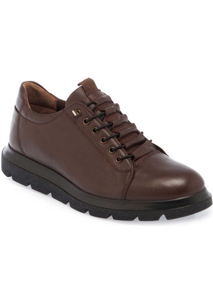 Kahve Hakiki Deri Erkek Sneaker - E24S1AY57010-A24 indirimleri