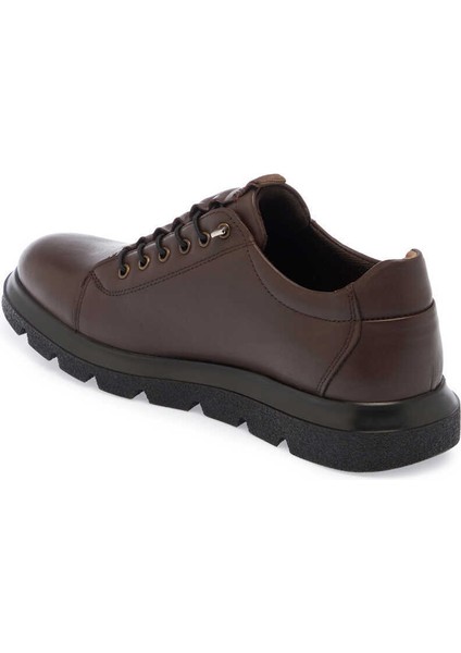 Kahve Hakiki Deri Erkek Sneaker - E24S1AY57010-A24