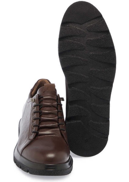 Kahve Hakiki Deri Erkek Sneaker - E24S1AY57010-A24