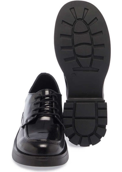 Siyah Hakiki Rugan Deri Kadın Casual Ayakkabı - K24S1AY67636-A07