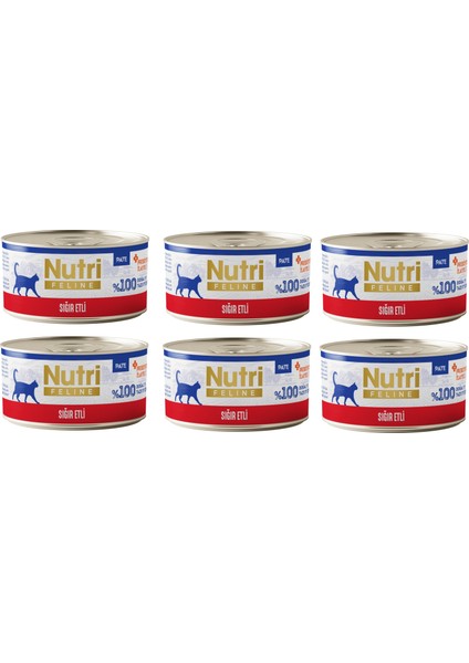 Sığır Etli Pate Tahılsız Yetişkin Kedi Konservesi 70 Gr. x 6 Adet