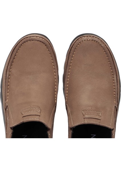 Vizon Hakiki Nubuk Deri Erkek Casual Ayakkabı - E24S1AY56996-B21