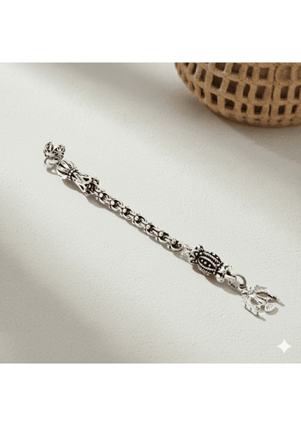 Selçuklu Kartalı Temalı Arnavut Zincirli Tek Kamçılı Kararmaz Metal Püskül fiyatları