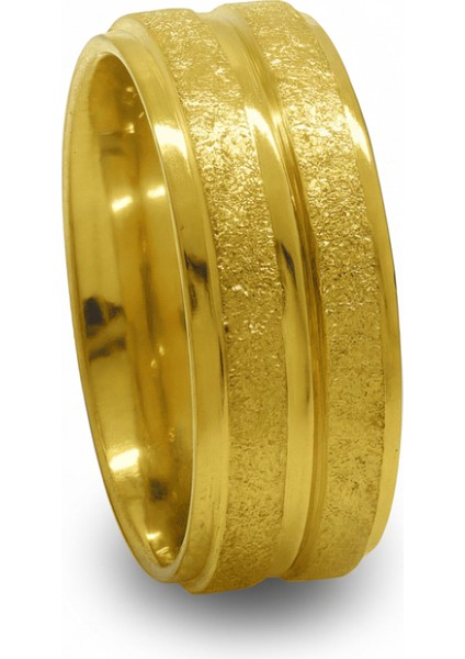 Altın Renk Modern Tasarım 316L Kalite Paslanmaz Kadın Çelik Yüzük Alyans - 27 Ölçü