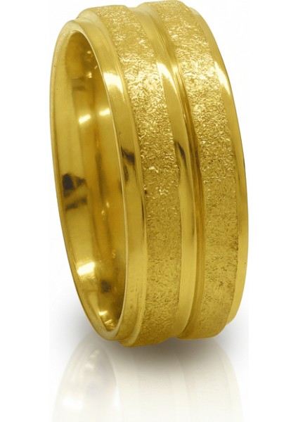 Altın Renk Modern Tasarım 316L Kalite Paslanmaz Kadın Çelik Yüzük Alyans - 24 Ölçü