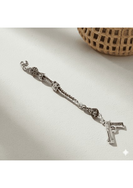 Tabanca Temalı Foxtail Zincirli Tek Kamçılı Kararmaz Metal Püskül fiyatları