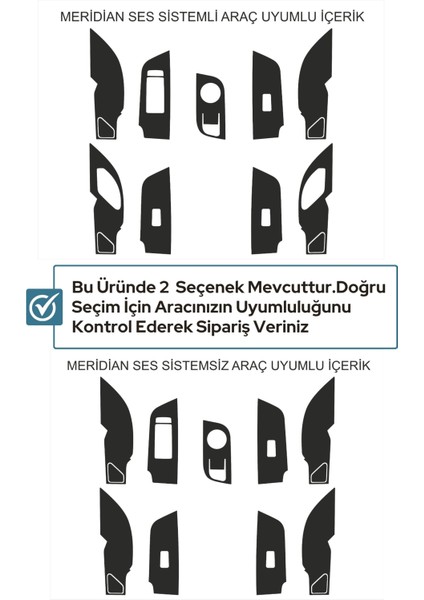 Togg T10X Uyumlu Iç Trim Folyo Kaplama Set modelleri