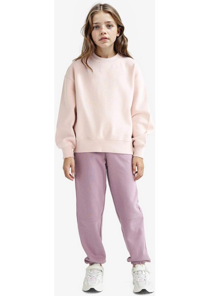 Kız Çocuk Beli Lastikli Jogger Eşofman Altı