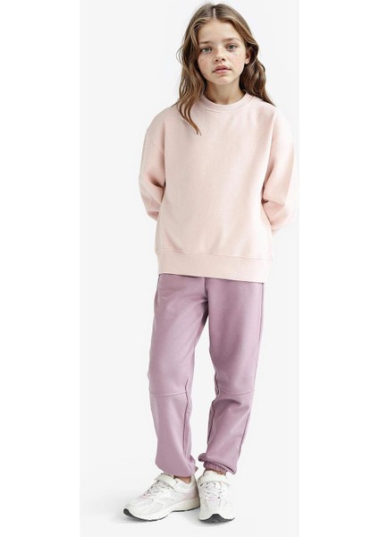 Kız Çocuk Beli Lastikli Jogger Eşofman Altı