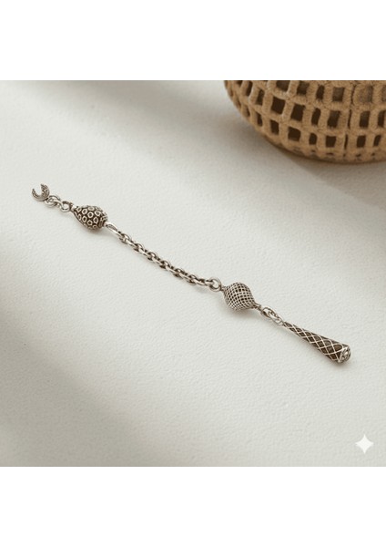 Gümüş Renk Arnavut Zincirli Tek Kamçılı Kararmaz Metal Püskül fiyatları