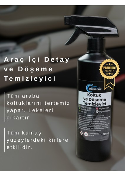 Araba Döşeme Koltuk Kir Leke Temizleme Spreyi Yüksek Etkili - Oto Detaylı Temizlik Spreyi 500ML