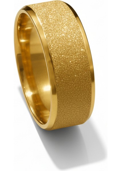 Altın Renk Zarif Tasarım 316L Kalite Paslanmaz Çelik Kadın Yüzük Alyans - 19 Ölçü fiyatları