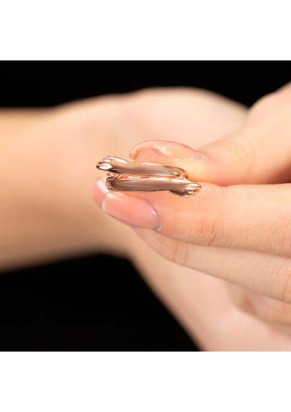 Anne Bebek Eli Detaylı Rose Renk Ayarlanabilir Ölçü 925 Ayar Gümüş Kadın Yüzük indirimleri