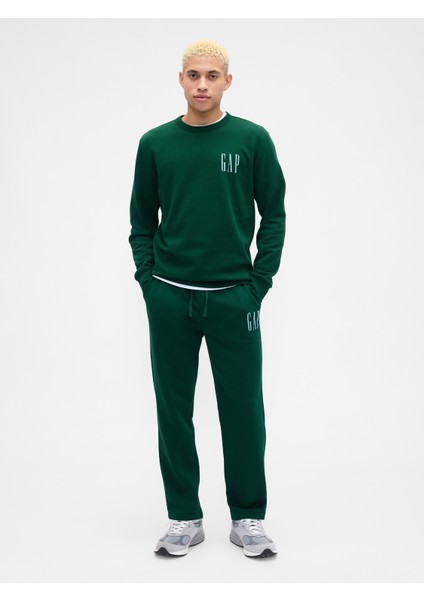 Erkek Koyu Yeşil Gap Logo Fleece Sweatshirt modelleri